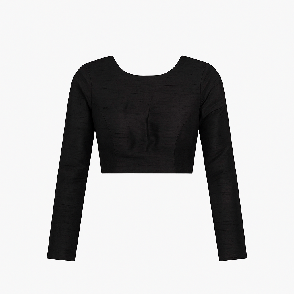 RAW SILK FULL SLEEVE BLOUSE