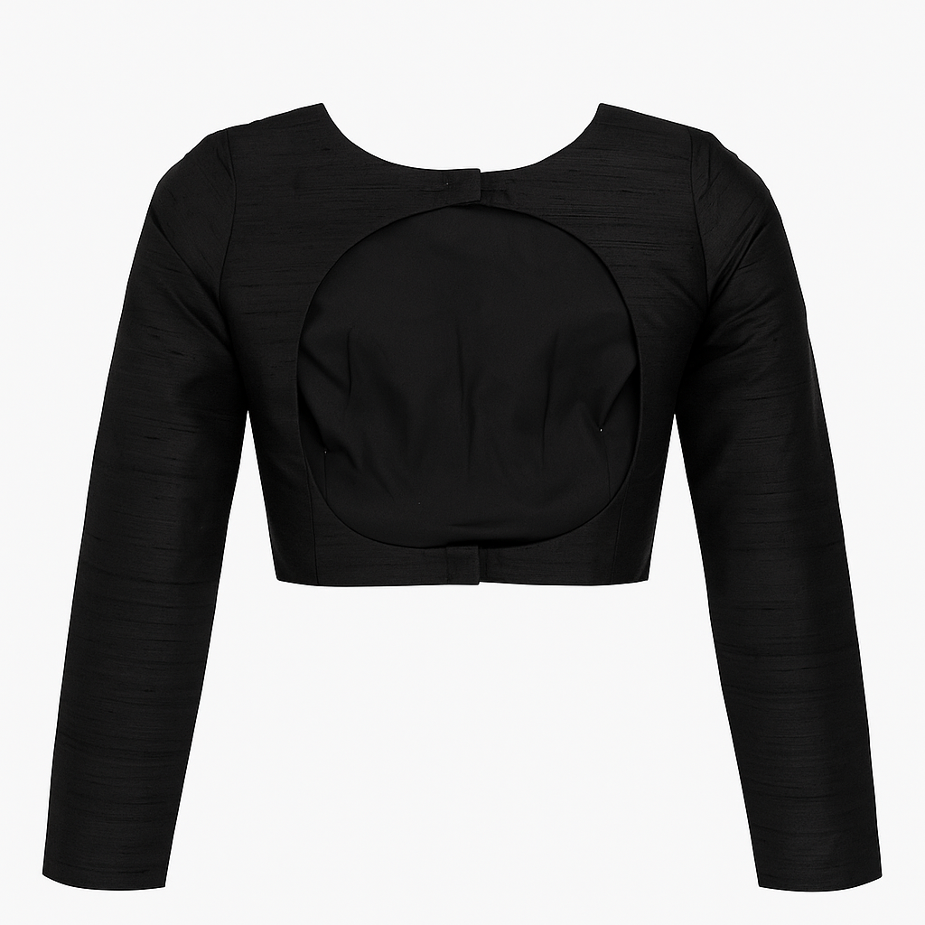 RAW SILK FULL SLEEVE BLOUSE