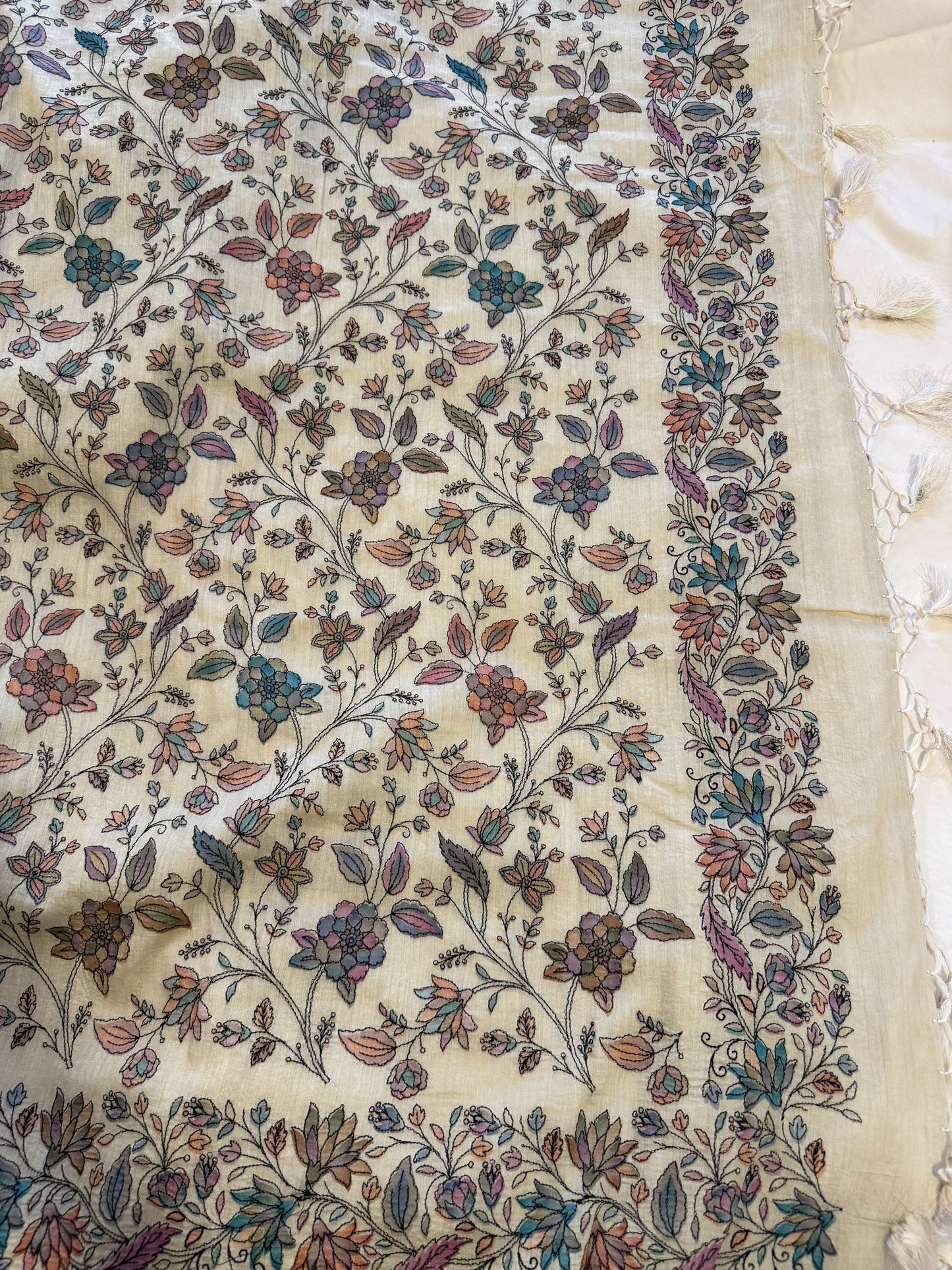 PURE CHINIYA SILK SAREE WITH RESHAM WORK AND RANGKAT