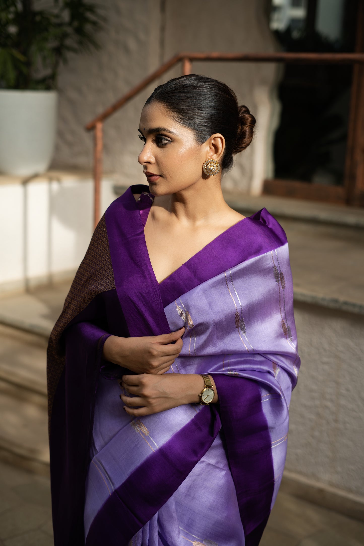LAVENDER PURE BANARASI SILK SAREE