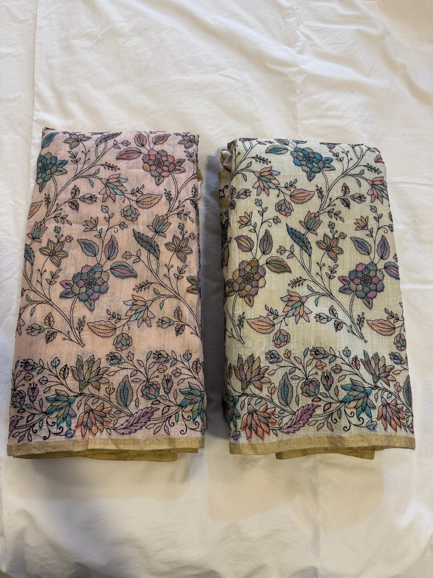 PURE CHINIYA SILK SAREE WITH RESHAM WORK AND RANGKAT