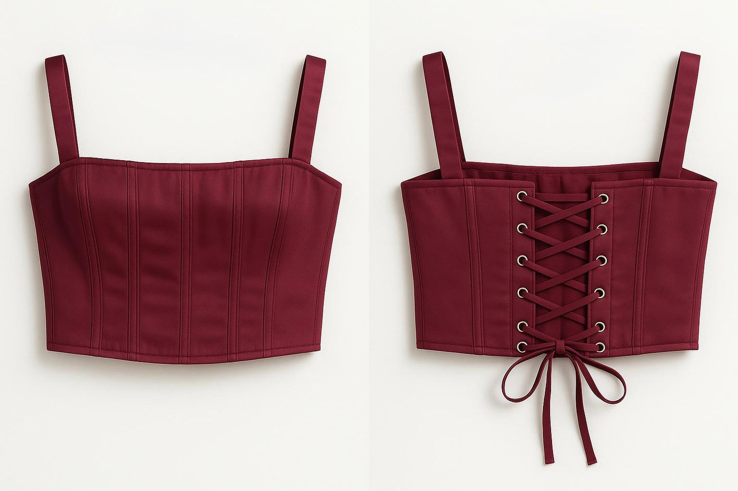 SOFT SATIN SILK CORSET