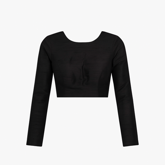 RAW SILK FULL SLEEVE BLOUSE