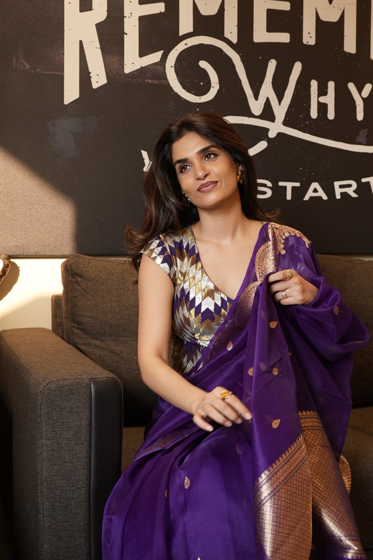 REGAL PURPLE KORA SILK SAREE