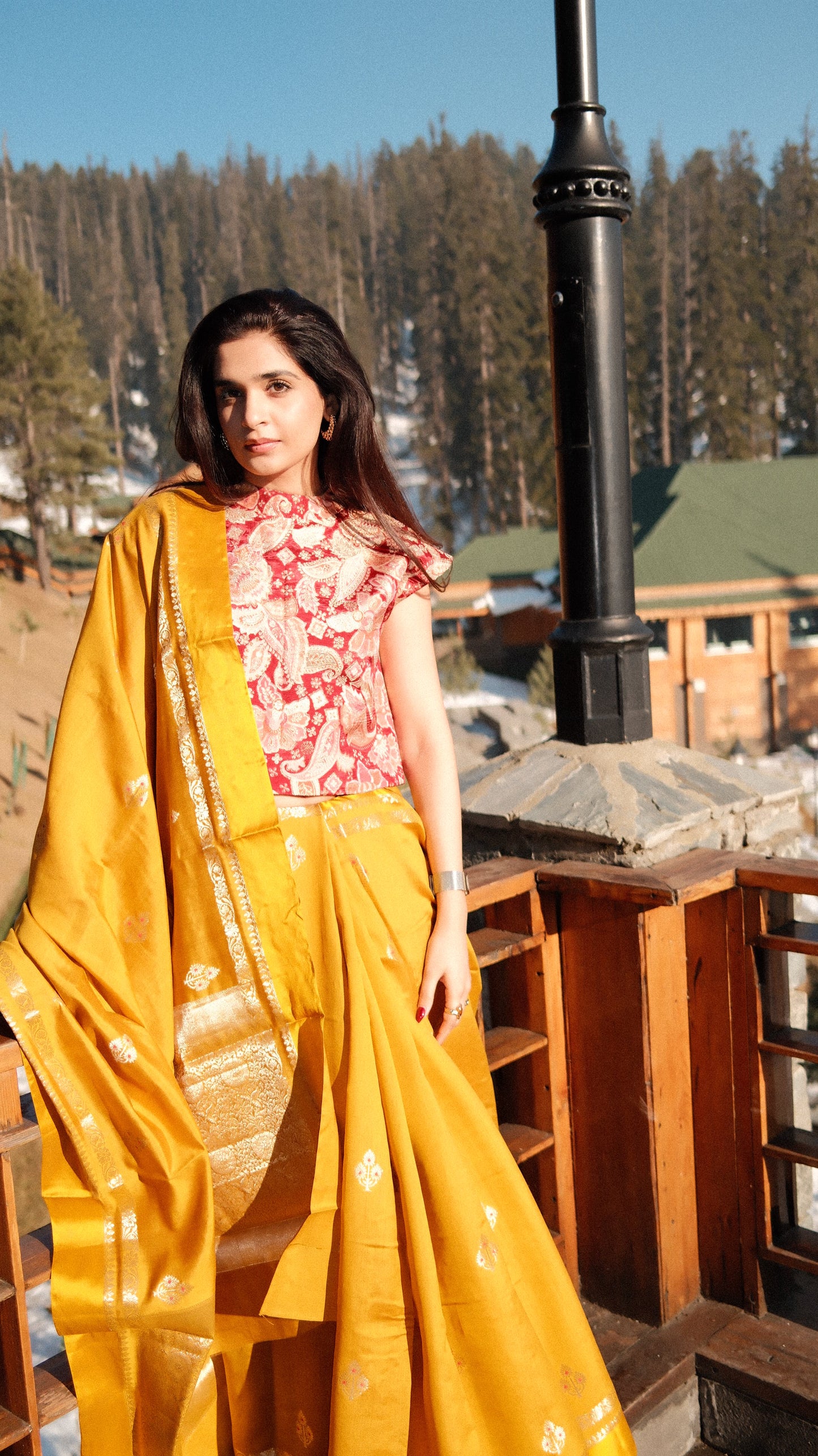 MUSTARD BANARASI SILK SAREE