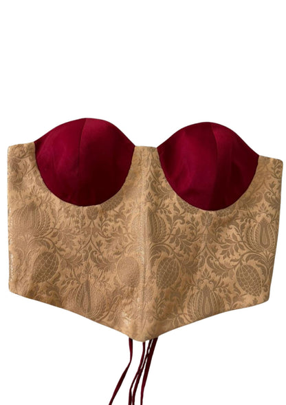 BANARASI BROCADE & SATIN CORSET