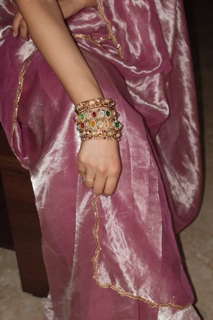 LOTUS BLUSH TISSUE SILK SAREE