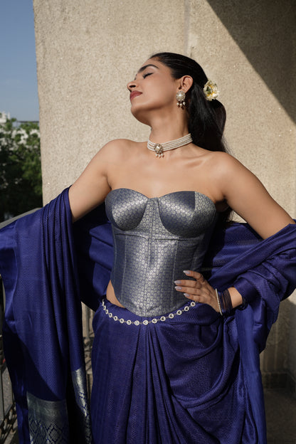 HANDWOVEN PURE CHINIYA SILK SAREE