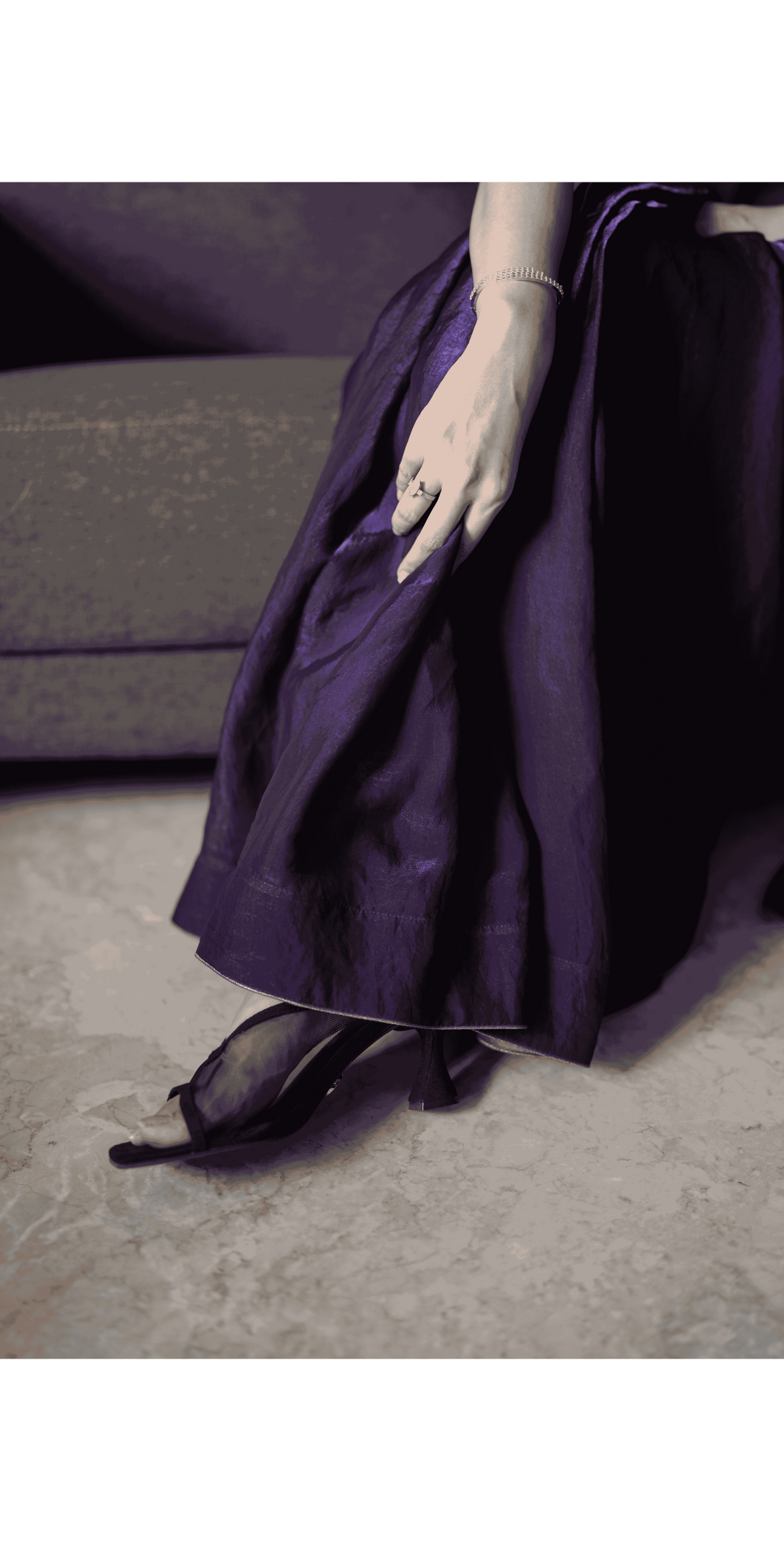 ROYAL PURPLE TISSUE SAREE