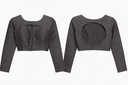 RAW SILK FULL SLEEVE BLOUSE