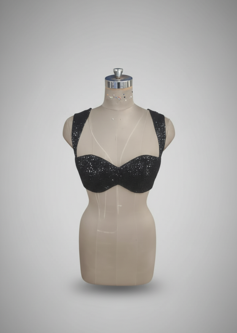 THE SEQUIN STATEMENT BLOUSE : Customizable, Padded & Party-Ready