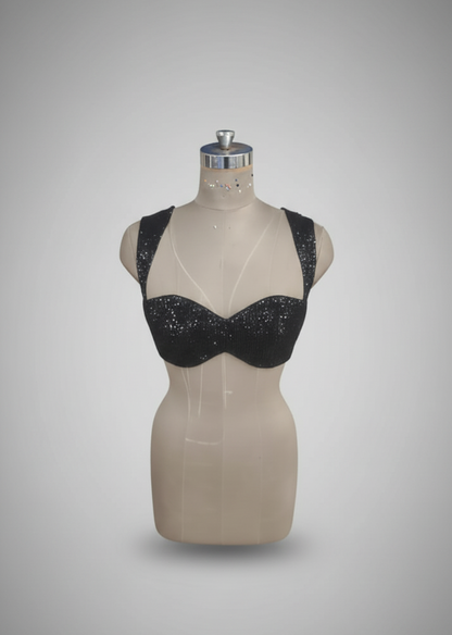 THE SEQUIN STATEMENT BLOUSE : Customizable, Padded & Party-Ready