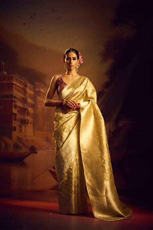 Sage Raw Mango Silk Sarees