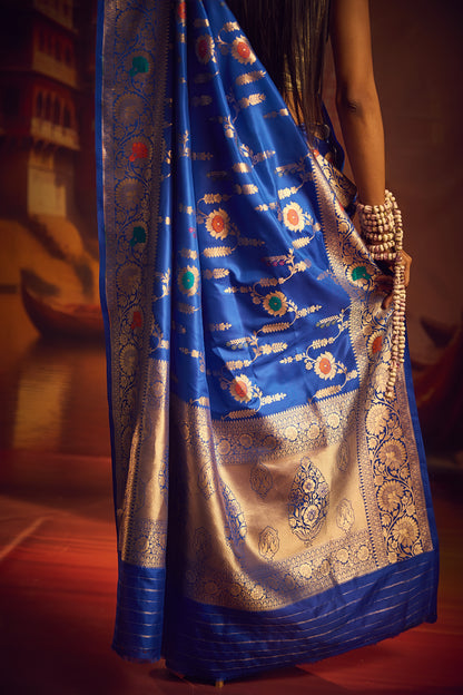 Royal Blue Tilfi Saree