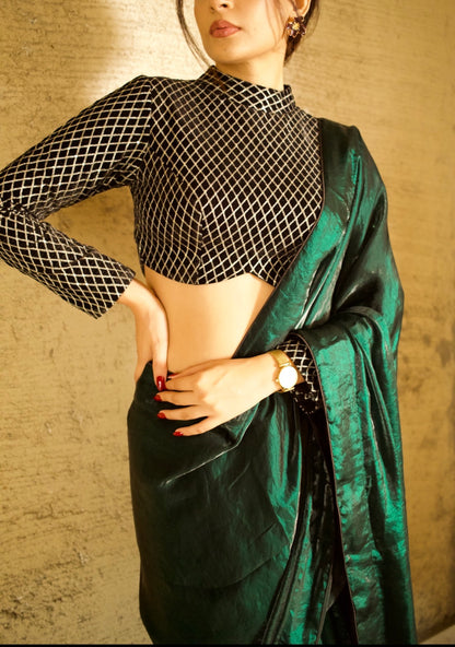 VELVET ZARI JAAL BLOUSE