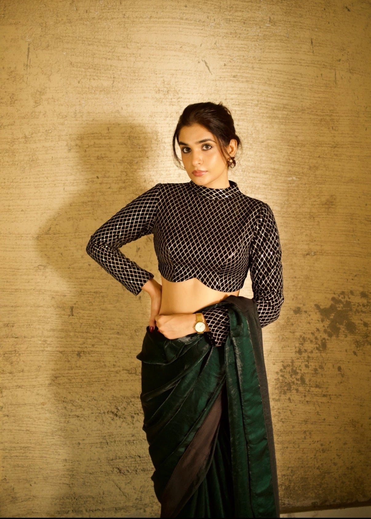 VELVET ZARI JAAL BLOUSE