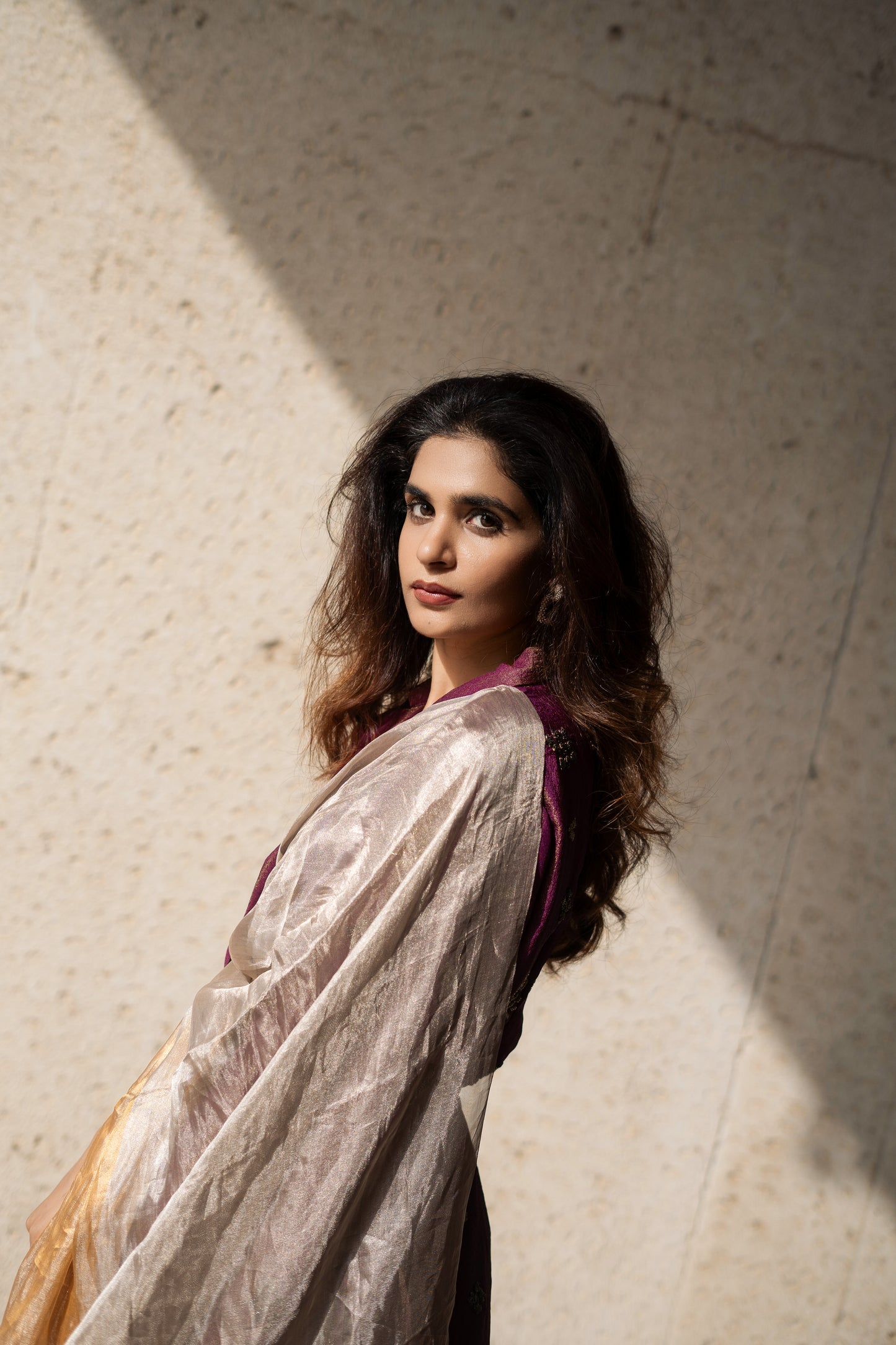 SILVER-GOLD TISSUE SILK SAREE